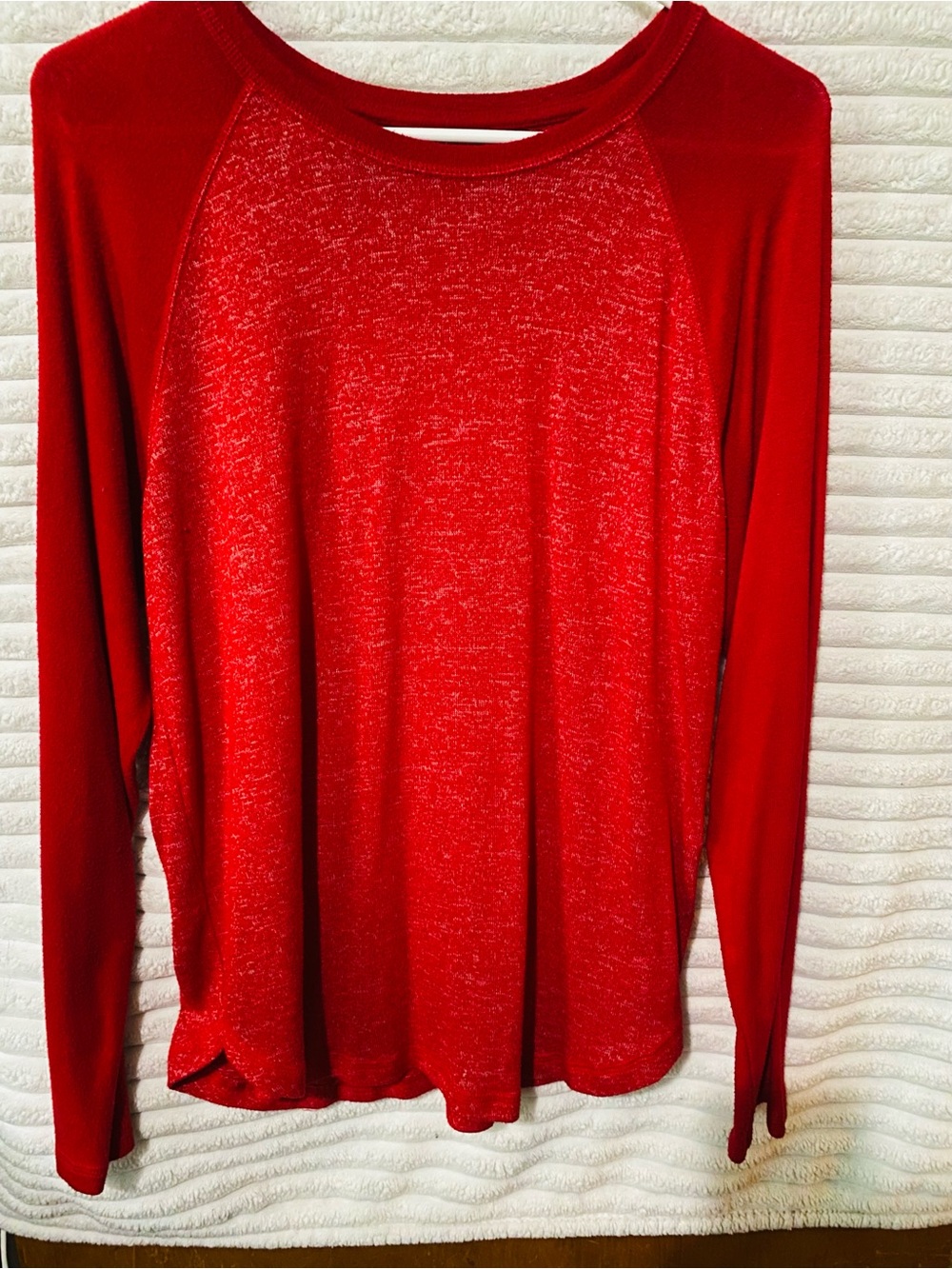 Wonder Nation Vibrant Heather Red Raglan Shirt